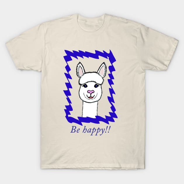 Alpaca Love - Be happy! T-Shirt by MarionsArt